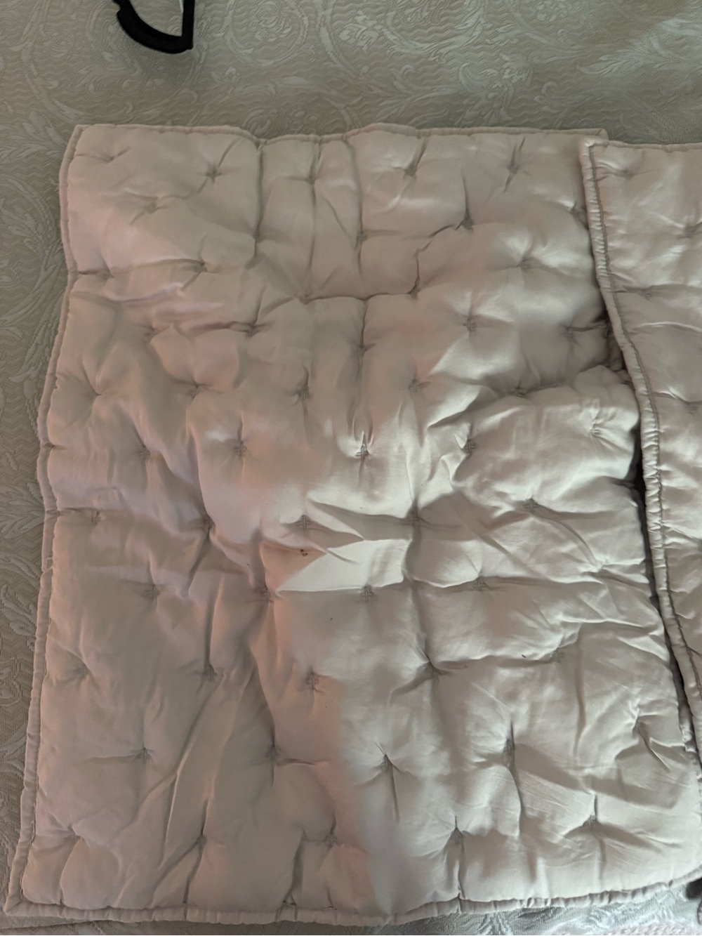 Pottery Barn Kids Quilted Tufted Mattress Pad - White